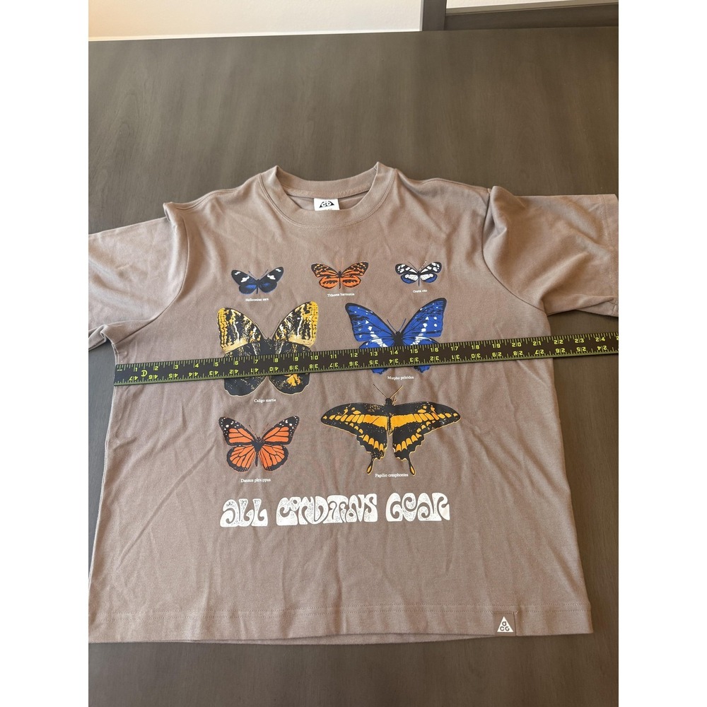 Nike ACG Shirt Womens Small Brown Dri-FIT Loose Fit Butterfly Tee HF9522-233 - Picture 8 of 16